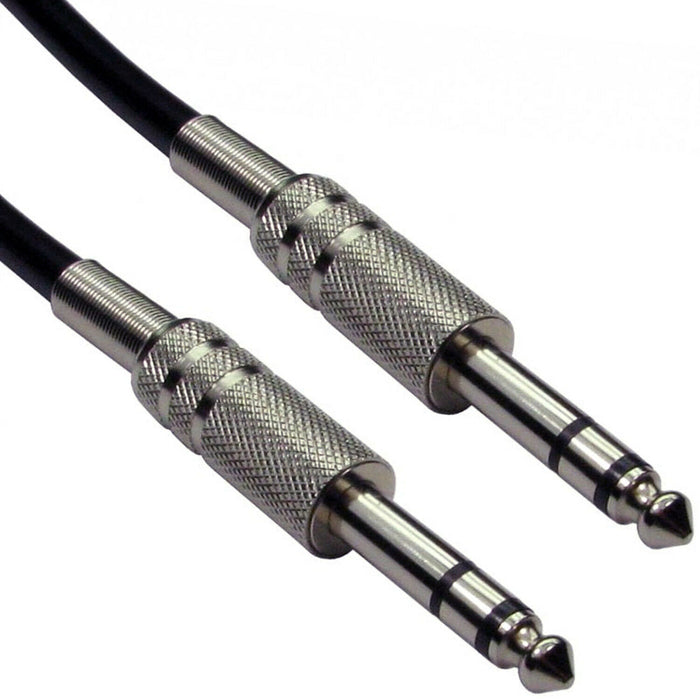 3M Pro 6.35mm 1/4" Stereo Jack Plug To Plug Cable Mixer Amp Audio TRS Lead Loops