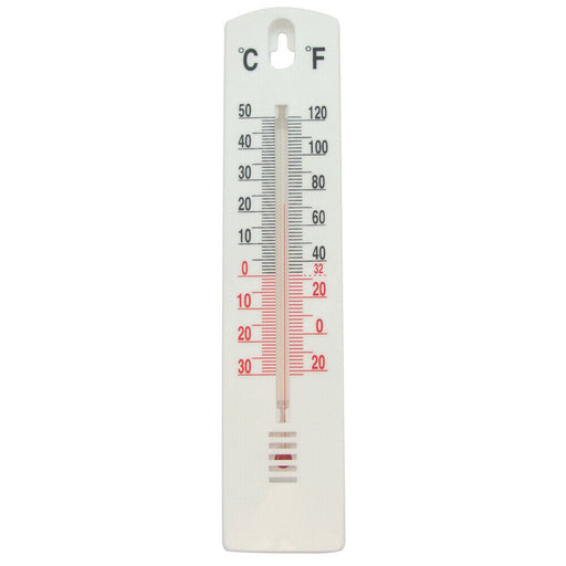 40 to +50°C Indoor / Outdoor Thermometer Wall Mounted White Temperature Gauge Loops