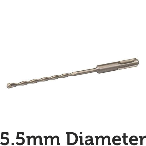 PRO 5.5mm x 160mm SDS Plus Masonry Drill Bit Tungsten Carbide Cutting Head Tip Loops