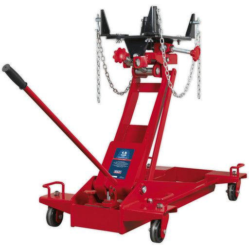Floor Transmission Jack - 1.5 Tonne Capacity - Safety Chain - 950mm Max Height Loops