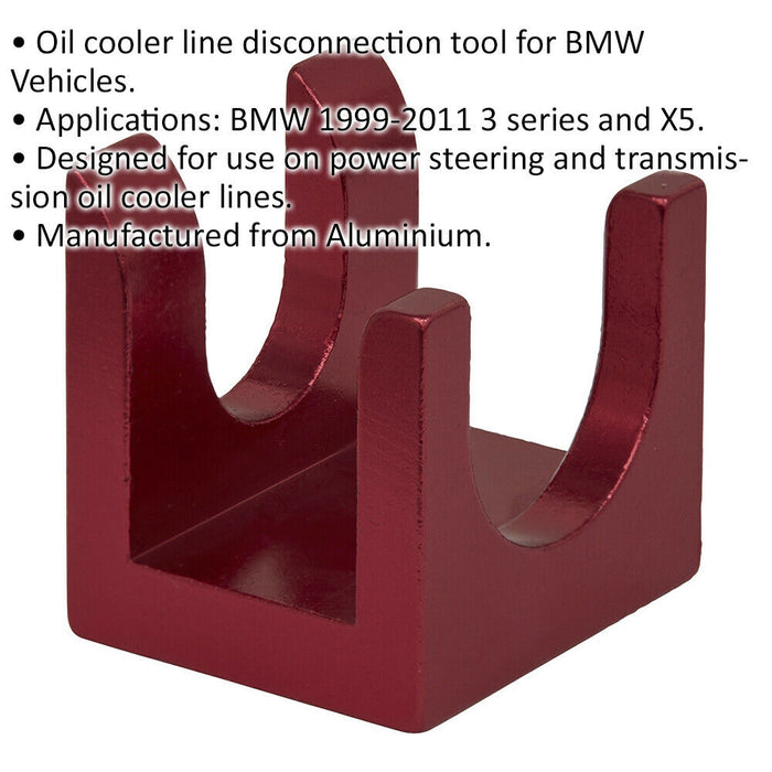 Oil Cooler Line Disconnection Tool - Aluminium - Suitable for BMW Vehicles Loops