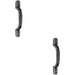 2x Forged Iron Hotbed Pull Handle 132 x 16mm Black Antique Door Handle Loops