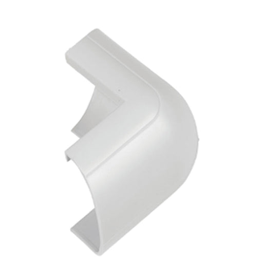 50mm x 25mm White Clip Over External Bend Trunking Adapter 90 Degree Conduit Loops