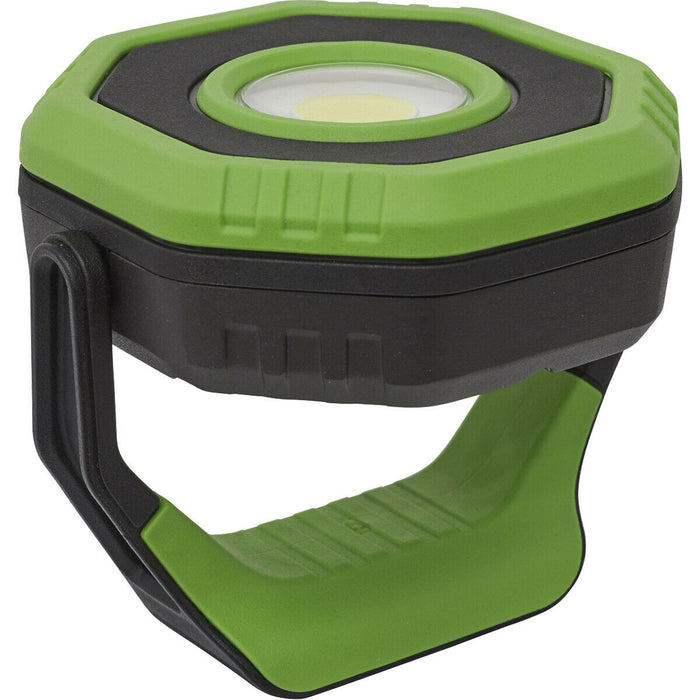 Rechargeable Pocket Floodlight - 360 Degree Swivel - 14W COB LED - Green Loops