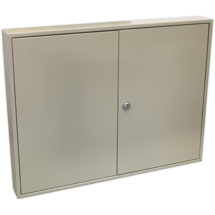 Wall Mounted Locking Key Cabinet Safe - 100 Key Capacity - 725 x 550 x 80mm Loops