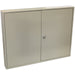 Wall Mounted Locking Key Cabinet Safe - 100 Key Capacity - 725 x 550 x 80mm Loops