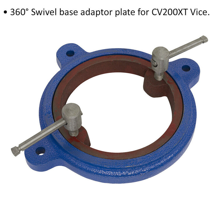 Swivel Base Adaptor Plate Suitable For ys03732 Heavy Duty Bench Mountable Vice Loops