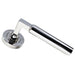 PAIR Straight Round Bar Handle on Round Rose Concealed Fix Polished Nickel Loops