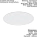 600mm Modern Sleek Ceiling Light White Slim Round Low Profile 36W LED 4000K Loops