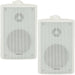 (PAIR) 2x 5.25" 90W White Outdoor Rated Speakers Wall Mounted HiFi 8Ohm & 100V