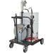 Air Operated Oil Dispensing System - 10m Retractable Hose Reel - Mobile Trolley Loops