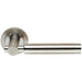 PAIR Sectional Round Bar Lever Concealed Fix Round Rose Polished Satin Steel Loops