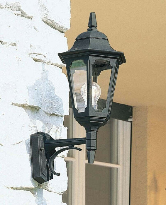 Outdoor IP44 Wall Light Sconce Black LED E27 100W Bulb External d02082 Loops