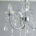 Flush Bathroom Ceiling Light IP44 Chrome & Crystal 3 Lamp Bulb Hanging Pendant Loops