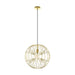 Pendant Ceiling Light Colour Brass Shade Circular Open Wire Frame Bulb E27 1x60W Loops