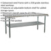 1.8m Stainless Steel Work Bench & Adjustable Storage Shelf - Kitchen Station Loops