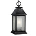 Outdoor IP44 1 Bulb Chain Lantern Dark Weathered Zinc LED E27 75W Loops