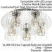 Flush Ceiling Mount Light Chrome Crystal Chandelier Round Modern Bulb Pendant Loops