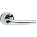 Door Handle & Latch Pack Chrome Modern Rounded Bar on Screwless Round Rose Loops