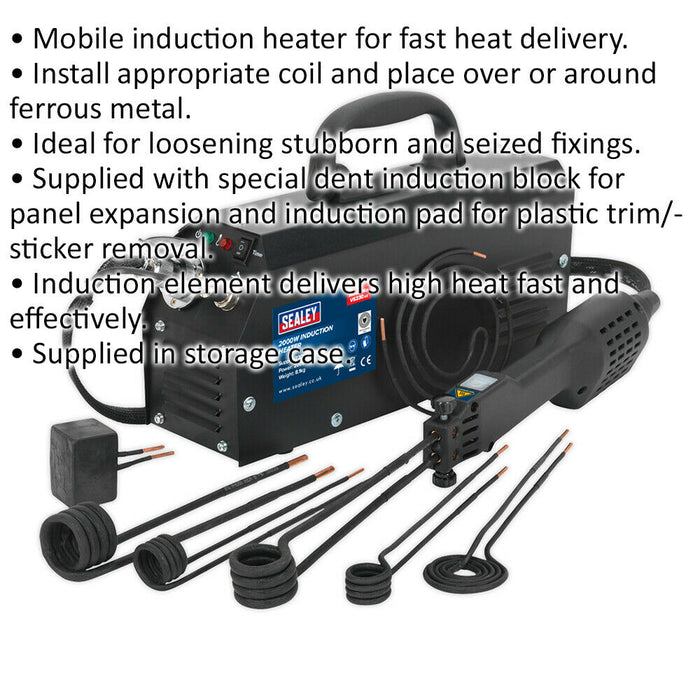 2000W Mobile Induction Heater - Seized Fixing Tool - Flameless Heat Tool Loops