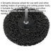 Polycarbide Spindle Wheel - 100mm x 13mm - 6mm Spindle - Paint & Rust Removal Loops