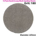10x 180 Grit Silicon Carbide Mesh 225mm Round Sanding Discs Hook & Loop Backing Loops
