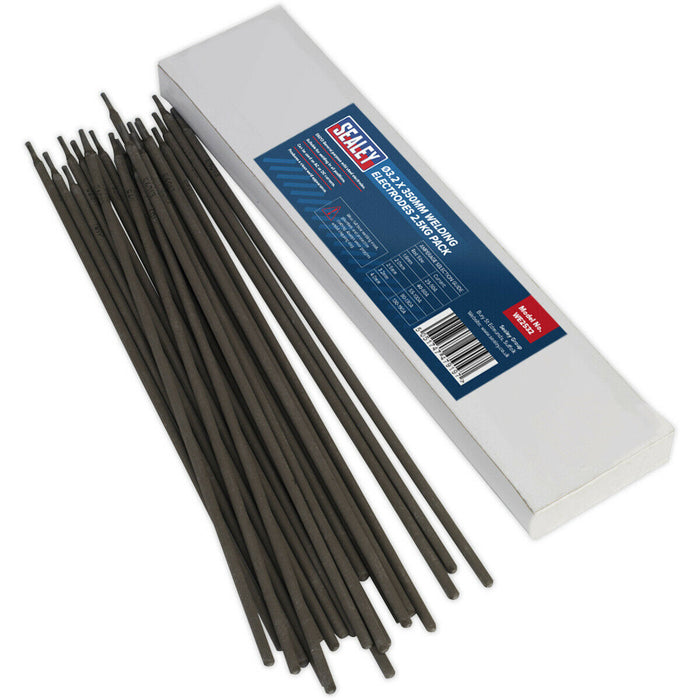2.5kg PACK - Mild Steel Welding Electrodes - 3.2 x 350mm - 90 to 130A Currents Loops
