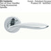 PAIR Smooth Ergonomic Handle on Round Rose Concealed Fix Polished Chrome Loops