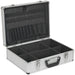 450 x 350 x 155mm Aluminium Tool Case & Electronics Storage Adjustable Dividers Loops