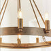 12 Light Ceiling Pendant Distressed Aged Metal Candle Ring Hanging Feature Lamp Loops