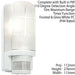 WHITE IP44 Outdoor Wall Bulkhead Light & 10m PIR Motion Sensor 60W E27 Edison Loops