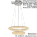 Ceiling Pendant Light Clear Crystal & Chrome Plate 48W LED Bulb Included Loops