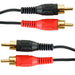 GOLD 3m Twin Dual 2 RCA Stereo Male to Plug Cable Lead Audio PHONO Amplifier Loops