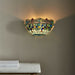Tiffany Glass LED Wall Light - Dragonfly Design - Matt Black Finish - Dimmable Loops