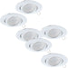 2 PACK 3 PACK Flush Ceiling Downlight White Aluminium Round Spotlight 5W GU10 - LoopsDirect