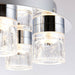 Flush Bathroom Ceiling Light Chrome Glass IP44 Warm White LED Lamp Chandelier Loops