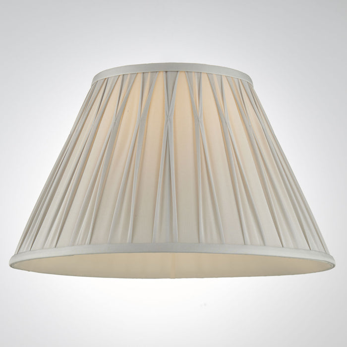Tapered Cylinder Lamp Shade - Silver Silk - 60W E27 or B22 GLS - e10070 Loops