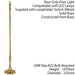 Luxury Traditional Floor Lamp Solid Brass Free Standing BASE ONLY 1470mm Tall Loops