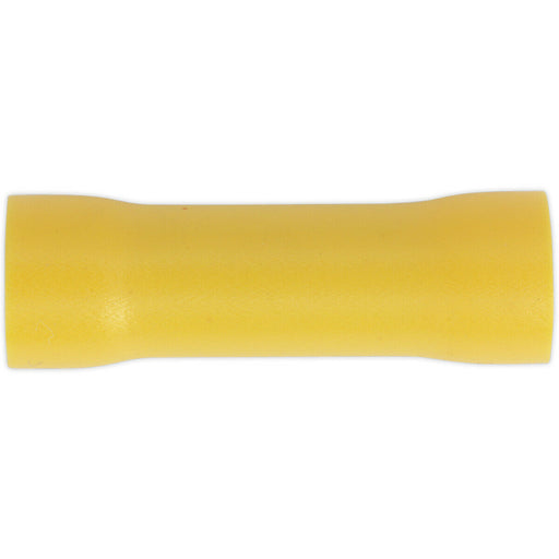 100 PACK Butt Connector Terminal - 5.5mm Diameter - 12 to 10 AWG Cable - Yellow Loops