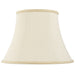 12" Bowed Oval Handmade Lamp Shade Cream Fabric Classic Table Light Bulb Cover Loops