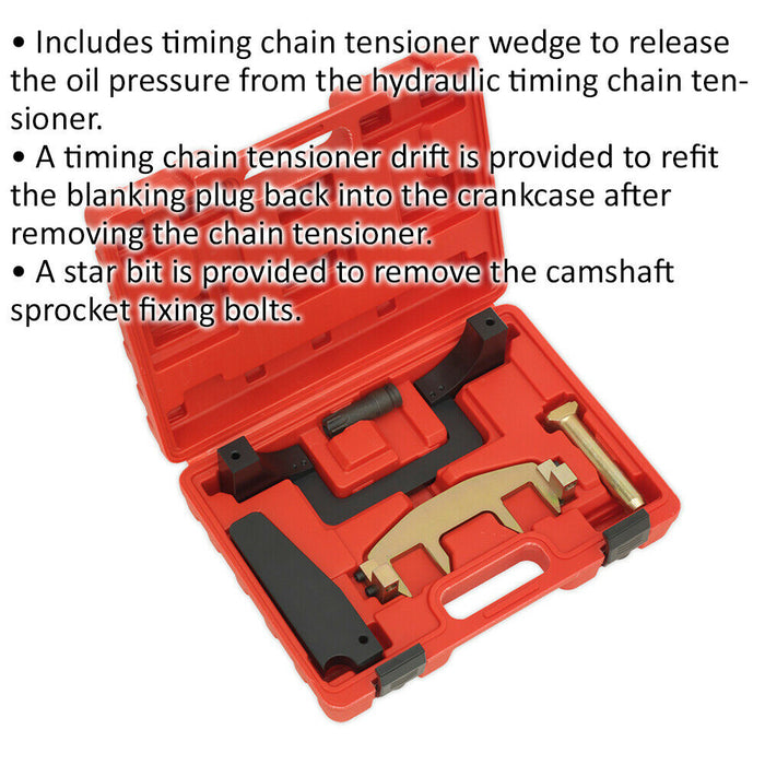 Petrol Engine Timing Tool Kit - CHAIN DRIVE - For Mercedes 1.6 1.8L - Tensioner Loops