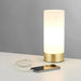 Touch Dimmable Table Lamp Brass & Frosted Glass Shade Modern Light USB Charger Loops