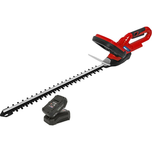20V Lightweight Cordless Hedge Trimmer - 2Ah Lithium-ion Battery & Charger Loops