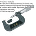 External Micrometer - 25mm to 50mm - Thimble Adjustment Wrench - Locking Loops