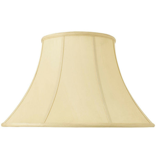 20" Inch Luxury Bowed Tapered Lamp Shade Traditional Honey Silk Fabric & White Loops