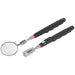 2 Piece Telescopic Magnetic LED Pick Up & 50mm Mirror Set - 3.6kg Capacity Loops