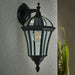 IP44 Outdoor Wall Light Matt Black & Glass Traditional Lantern Down Porch Path Loops