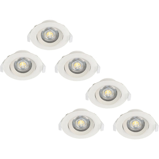 2 PACK 3 PACK Flush Adjustable Ceiling Downlight White Plastic 5W LED Loops
