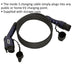 5m Electric Vehicle Charger Cable - Type 1 to Type 2 - Storage Case - 16A Loops