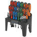 44 PACK - Large Screwdriver Hex Key & Bit Set - Colour Coded & Storage Stand Loops